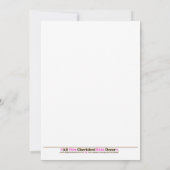 MOD PINK LADYBUG Little lady Birthday Invitation Kaart (Achterkant)