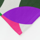 Mod Pink Plus Pattern Fleece Deken met Monogram (Hoek)