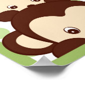 Mod Pod Pop Aapje Kinderkamer Muurkunst Print (Hoek)