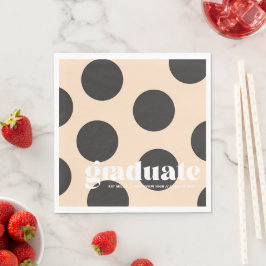 Mod Polka Dot Graduation Party Napkins Servet