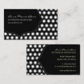 Mod Polka Dots Chocolate visitekaartjes (Voorkant / Achterkant)