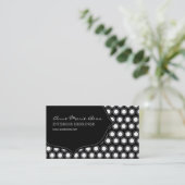 Mod Polka Dots Chocolate visitekaartjes (Staand voorkant)