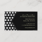 Mod Polka Dots Chocolate visitekaartjes (Achterkant)