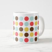 Mod polka dots modern gepersonaliseerd grote koffiekop (Voorkant rechts)