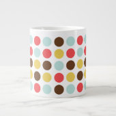 Mod polka dots modern gepersonaliseerd grote koffiekop (Voorkant)