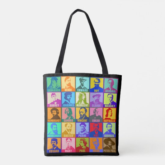 Mod Pop Art Artists Tas (Achterkant)