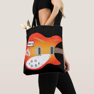 Mod Pop Art elektrische luchtgitaar Tote Bag