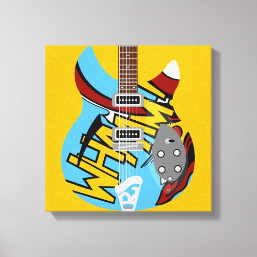 Mod Pop art guitar Canvas Afdruk (Voorkant)