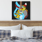 Mod Pop art guitar Canvas Afdruk (Insitu (Slaapkamer))