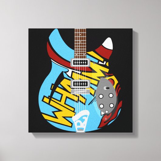 Mod Pop art guitar Canvas Afdruk (Voorkant)