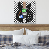 Mod Pop art guitar Canvas Afdruk (Insitu (Slaapkamer))