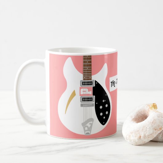 Mod Pop Art Guitar Koffiemok (Met donut)