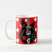 Mod Pop Art Love hart Guitar Koffiemok (Links)