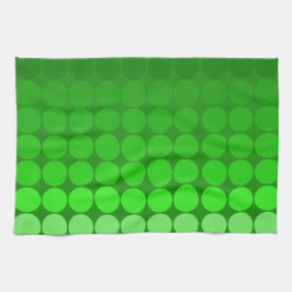 Mod pop cirkels in groen theedoek