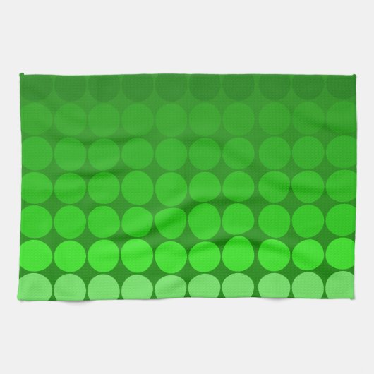 Mod pop cirkels in groen theedoek (Horizontaal)