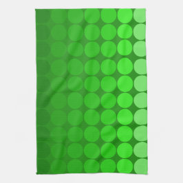 Mod pop cirkels in groen theedoek