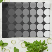 Mod pop cirkelt in wit tot zwart theedoek (Gevouwen)