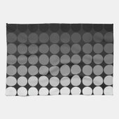 Mod pop cirkelt in wit tot zwart theedoek (Horizontaal)