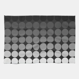 Mod pop cirkelt in wit tot zwart theedoek