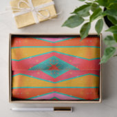 Mod Pop Diamond Patroon Roze Oranje Blauw Geel Tissuepapier (Geschenk)