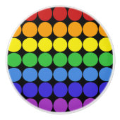 Mod Pop MCM-keramische knobbogen op zwarte cirkels Keramische Knop (Voorkant)