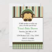 Mod Pop Monkey Oerwoud Baby shower Party Uitnodigi Kaart (Voorkant)