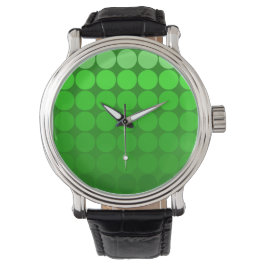 Mod Pop Stippen Limoen aan Kelly Green Gradient Ci Horloge