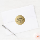 Mod Print Address Seal, Faux Gold Foil Ronde Sticker (Envelop)