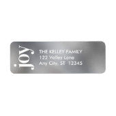 Mod print Faux Silver Foil Adres Label (Voorkant)