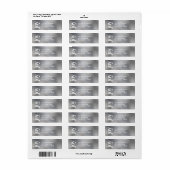 Mod print Faux Silver Foil Adres Label (Full Sheet)