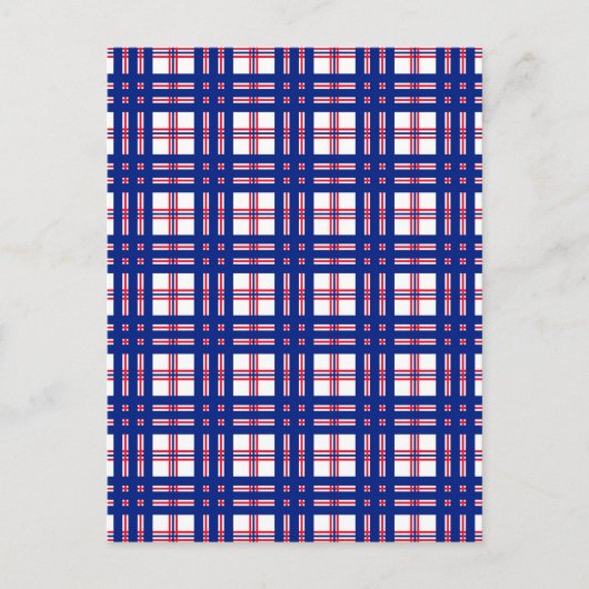 Mod Pset Pattern Red White Blue Briefkaart (Voorkant)