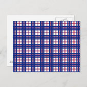Mod Pset Pattern Red White Blue Briefkaart (Voorkant / Achterkant)
