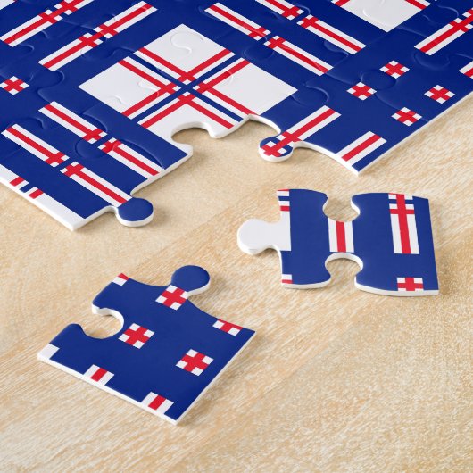 Mod Pset Pattern Red White Blue Legpuzzel (Zijkant)