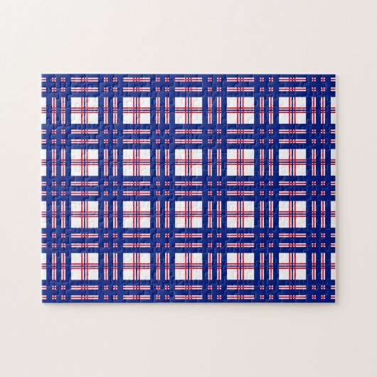 Mod Pset Pattern Red White Blue Legpuzzel (Horizontaal)