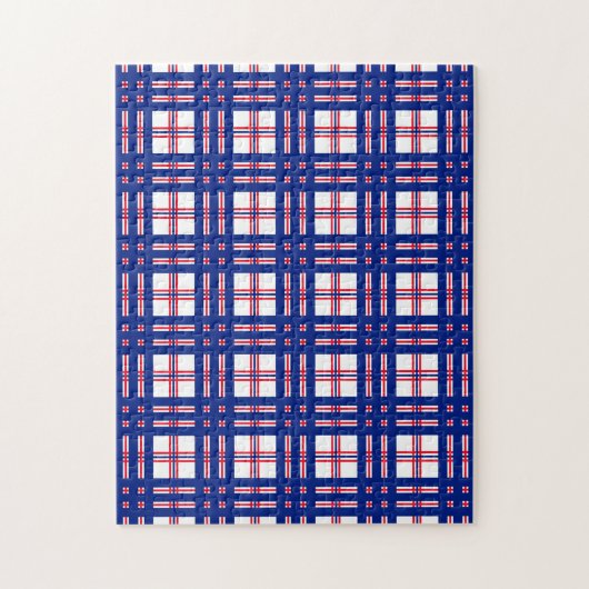 Mod Pset Pattern Red White Blue Legpuzzel (Verticaal)