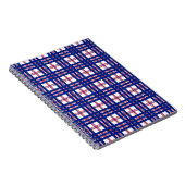 Mod Pset Pattern Red White Blue Notitieboek (Rechterzijde)