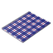 Mod Pset Pattern Red White Blue Notitieboek (Linkerzijde)