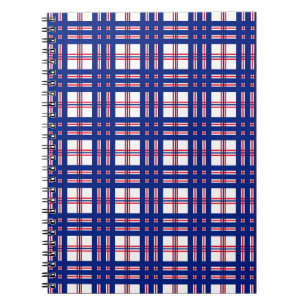 Mod Pset Pattern Red White Blue Notitieboek