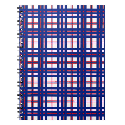 Mod Pset Pattern Red White Blue Notitieboek (Voorkant)