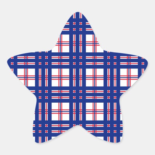 Mod Pset Pattern Red White Blue Ster Sticker (Voorkant)