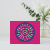 Mod Psychedelic Spheres Dartboard Briefkaart (Staand voorkant)