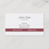 Mod Red White Classy Real estate business cards Visitekaartje (Achterkant)