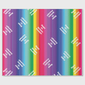 Mod regenboogkleurige 1e verjaardag cadeaupapier (Vlak)