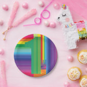 Mod regenboogkleurige 1e verjaardag papieren bordje (Feest)