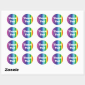 Mod regenboogkleurige 1e verjaardag ronde sticker (Vel)