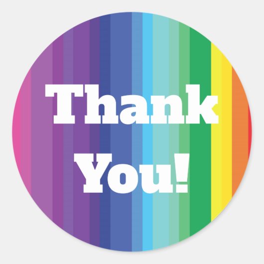 Mod regenboogkleurige 1e verjaardag ronde sticker (Voorkant)