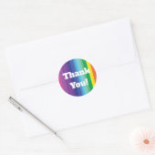 Mod regenboogkleurige 1e verjaardag ronde sticker (Envelop)