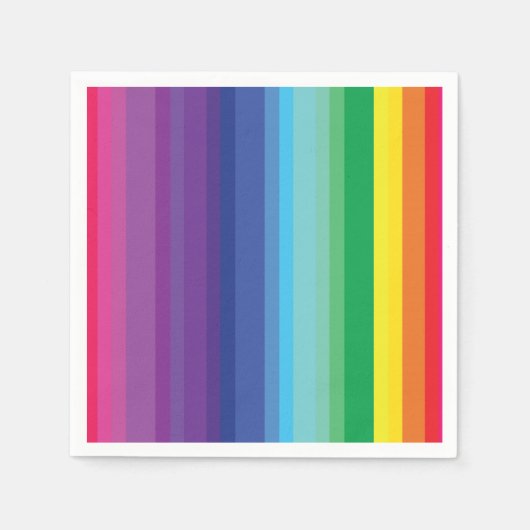 Mod regenboogkleurige 1e verjaardag servet (Voorkant)