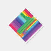 Mod regenboogkleurige 1e verjaardag servet (Hoek)