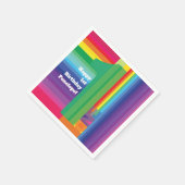 Mod regenboogkleurige 1e verjaardag servet (Hoek)